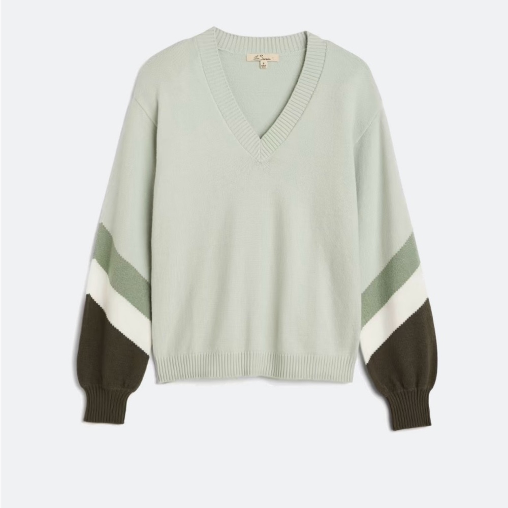 Green V Neck Sweater